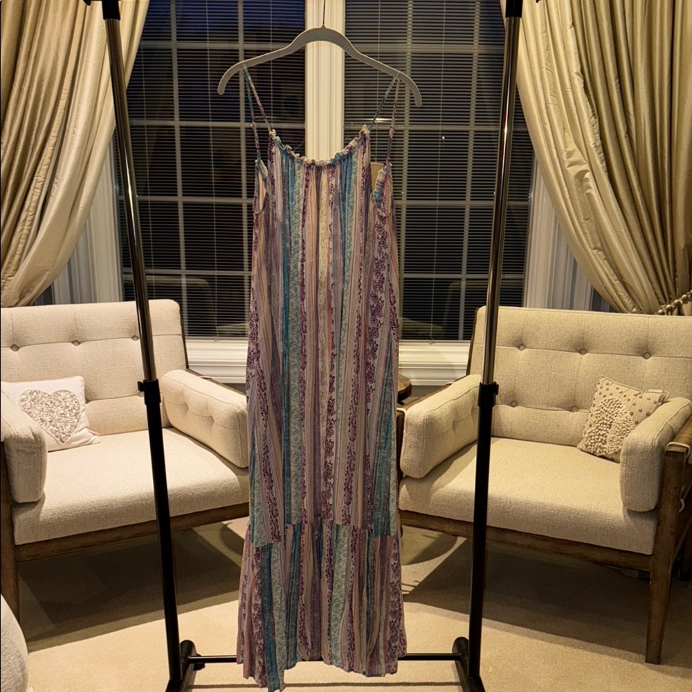 Multicolor Striped Maxi Dress